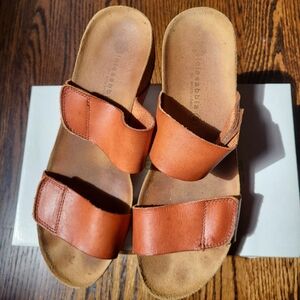 Lola Sabbia for Eric Michael Women's Sandal, brown, size 40 (9-9.5) Gently Used